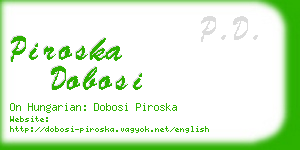 piroska dobosi business card